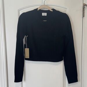 Wilfred Free Black Crop Knit Sweater